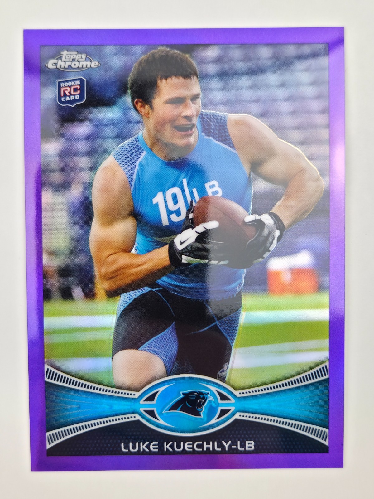 2012 Topps Chrome Luke Kuechly RC Purple Refractor /499 Panthers Rookie #45 Mint