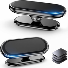 Magnetic Car Phone Holder 2 Pack Dashboard Stick On Mount for All Mobile Phones