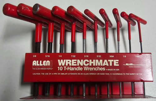 Allen 10 Piece SAE T-Handle Allen Wrenches Hex Key Set... When Quality matters!!