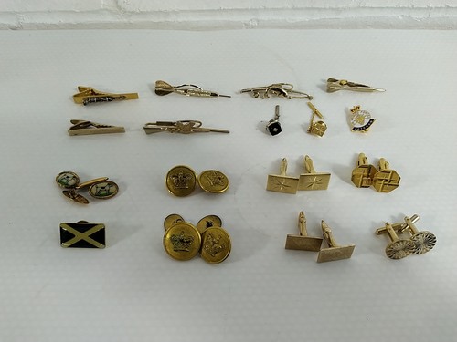 17 Piece Gents Tie clips, Tie Pins And Cufflinks Bundle
