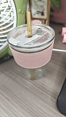 Glass coffee cup, ins-style, heat-resistant beverage cup, flower tea, breakfast,