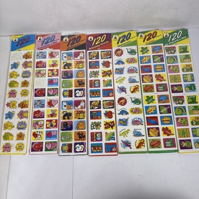 Vintage Carson-Dellosa Publishing Stickers 120 Lot 7 Bundles Holiday Dino Leaves
