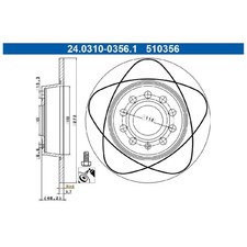 2x Bremsscheibe hinten für VW Touran 1T1 1T3 5T1 | 26244895