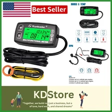 All-in-One Digital Engine Monitor: Hours, RPM & Temp with Backlight