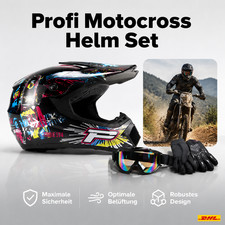 P-Series Crosshelm Offroadhelm Set Brille Han...