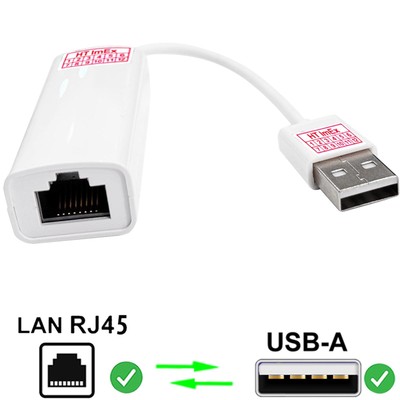Weiß USB 2.0 RJ45 LAN Adapter Mbps für Medion, Toshiba Laptop Notebook PC