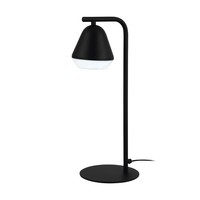 Led Tischlampe Nachttischlampe Stahl Schwarz Kunststoff Klar Satiniert GU10