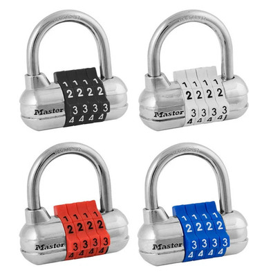 Master Lock 1523D Padlock 4 Digit Lock COLOR VARIES, custom combination, 2 Pack