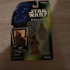 1996 Hasbro Star Wars Power Of The Force Jawas Action Figure Green Card .01