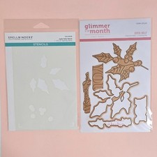 Spellbinders Joyful Holly Hot Foil Plate, Die Set Stencil GOM-JUL24 - NEW