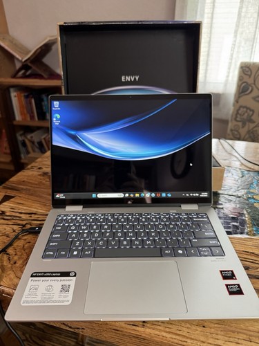 HP Envy 2-in-1 14" 2K Touch Laptop AMD Ryzen 5 8640HS 16GB 512GB Open Box 10/10