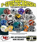 KANSAS CITY CHIEFS 2026 GOLD RUSH SIGNED NFL FOOTBALL MINI HELMET LIVE FRIDAY
