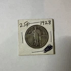1928 Mint 90% Silver Standing Liberty Quarter