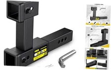  Hitch Extender,Dual Hitch Extension Fits for 2’ Receiver Extends Adjustable 