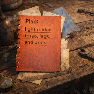 PS4 / PS5 - plan: Light raider torso, legs, arms - Fallout 76