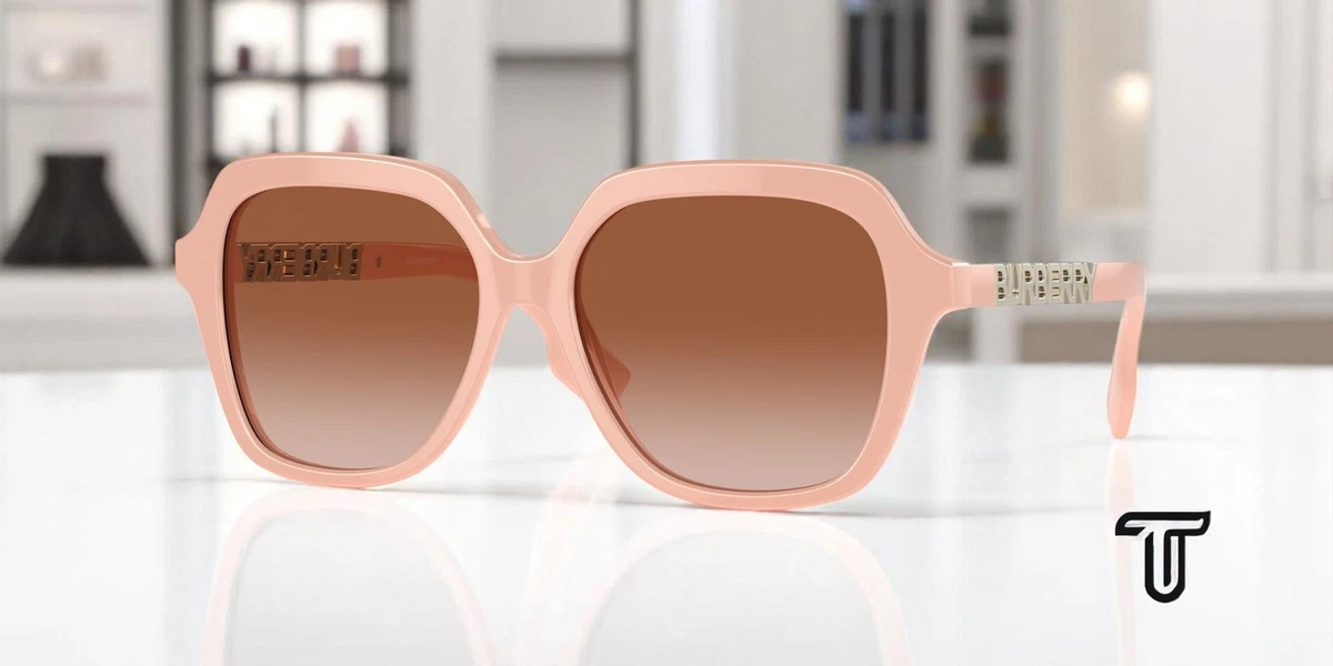 SALE! NEW Burberry BE4389 406113 Pink Brown Oversized Square Women Sunglasse Burberry BE4389 -Joni Sunglasses | FramesDirect.com main image 2