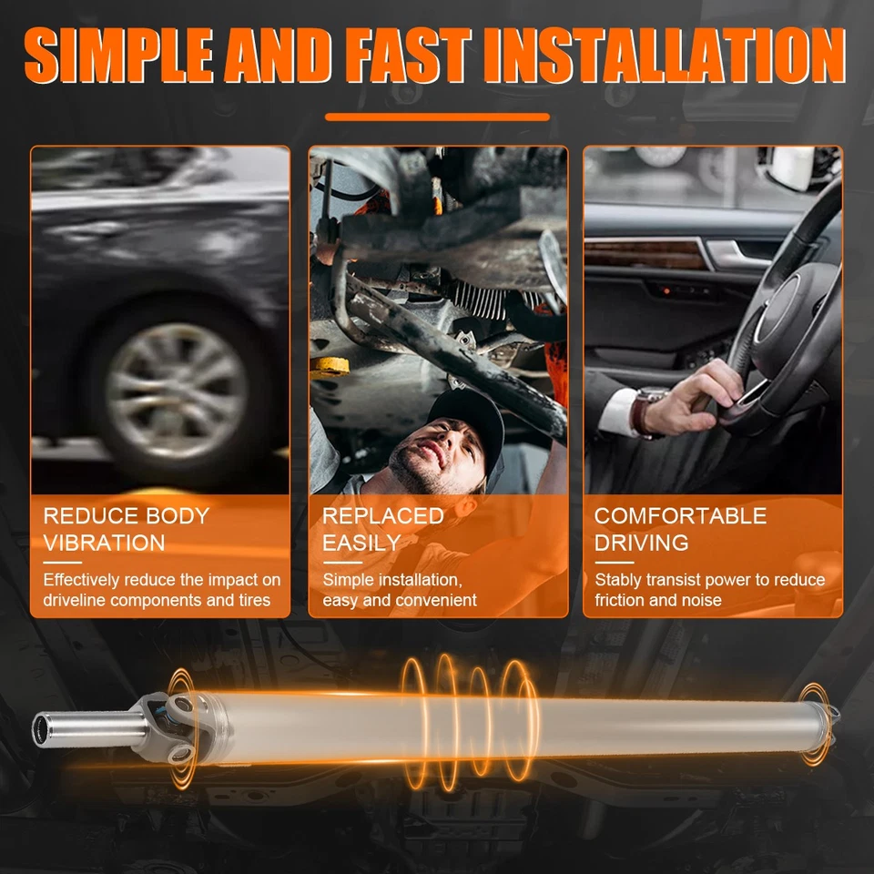 Rear Driveshaft Prop Shaft Assembly for GMC K1500 1989-1999 Chevrolet K1500 4WD Foto 4 de 4