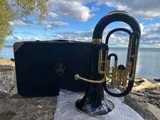 HAHAPA 3 VALVE BLACK / GOLD EUPHONIUM BRASS MADE TUBA NO TARIFF CUSTOM FOR USA