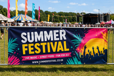 Individuelles Festival Banner PVC Outdoor Event Banner | Wasserdicht Bedruckte Werbung