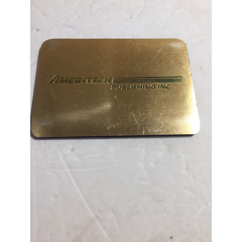 Ameritech Publishing Gold Magnetic Memo Book. Vintage Advertising
