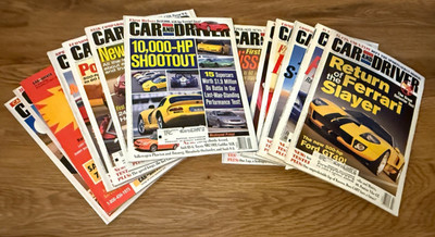   Car and Driver Magazine Lot 14 Issues 2002-2003 Corvette 350Z Ford GT