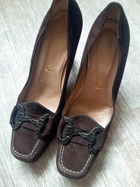 Women Alberto Zago Heels Brown Suede 37