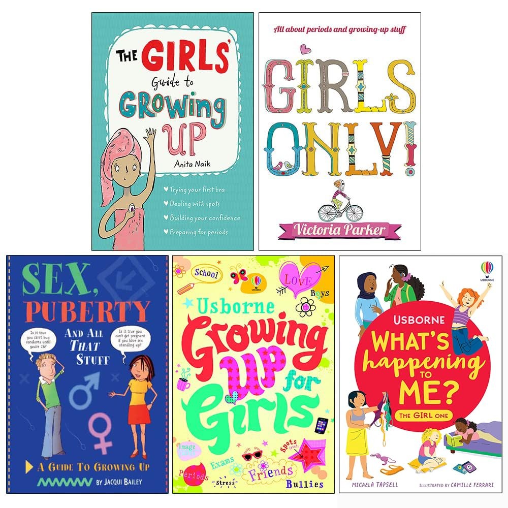 Growing Up For Girls 5 Books Collection Set Whats Happening to Me Girl one, Sex