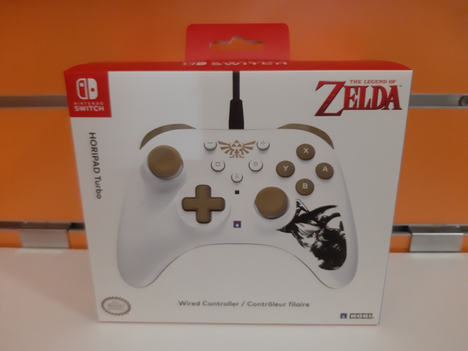 Horipad turbo zelda oro, bianco gamepad nintendo switch - Immagine 2