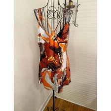 Urban Outfitters Marble L Slip Dress Midi satin feminine festival club slinky