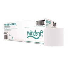 Windsoft 1420B 7.3 in. x 15 in. Center-Flow Paper Towel Roll - WT (6 RL/CT) New