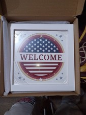 United States Home Decor Welcome Sign for Front Door Or Wall