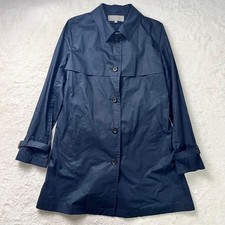 Margaret Howell Cotton Self-Belted Trench Coat Navy Unlined Size III MH0326228
