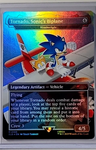 MTG Magic the Gathering SLD Secret Lair Borderless Foil Tornado Sonic's Biplane