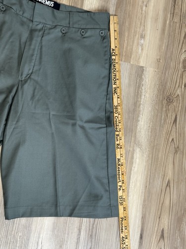 JACQUEMUS LE GADJO Men's Shorts Size 50 / US 40 100% Wool Olive Green Color - Picture 16 of 17