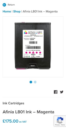 Afinia L801 Magenta Ink Cartridge - Picture 2 of 2