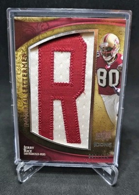 2009 Upper Deck Icons Jerry Rice Immortal Lettermen  R  Patch #/124 #IL-JR 49ERS