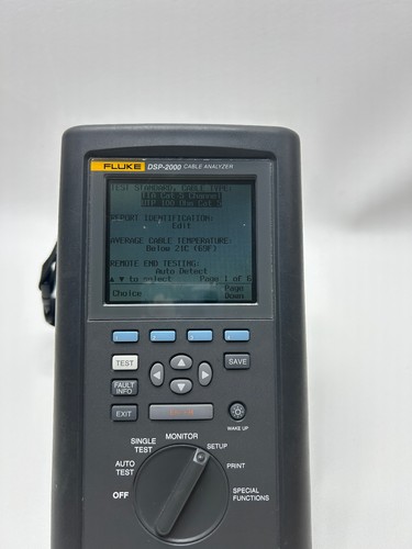 Fluke DSP-2000 Digital LAN Cable Analyzer & DSP-2000SR Smart Remote Tester Kit - Picture 10 of 24