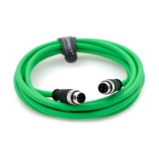 Shielded Flexible Ethernet Camera Cable M12 4Pin D-Code Male to 4 Pin Cat5e 3M