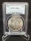 1887 Morgan Silver Dollar MS64 PCGS