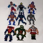 MOTU Vintage He-Man Action Figures Lot (9) Man E Faces Stratos Webstor Skeletor