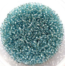 MATSUNO 11/0 Japanese Seed Beads-Silver-lined Light Aqua 18A Vintage 25g
