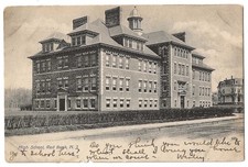 Red Bank New Jersey c1905 High School Building, vintage undivided back postcard