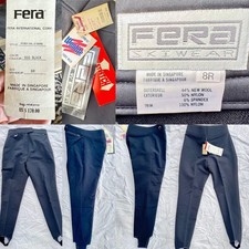 NEW WITH TAGS True Vintage FERA INT'L Blk Skiwear Stirrup Pant - Size 8 Reg