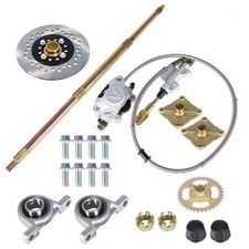 Go Kart ATV 32" Live Rear Axle Kit  Brake Assembly Sprocket Hub Drift Trike