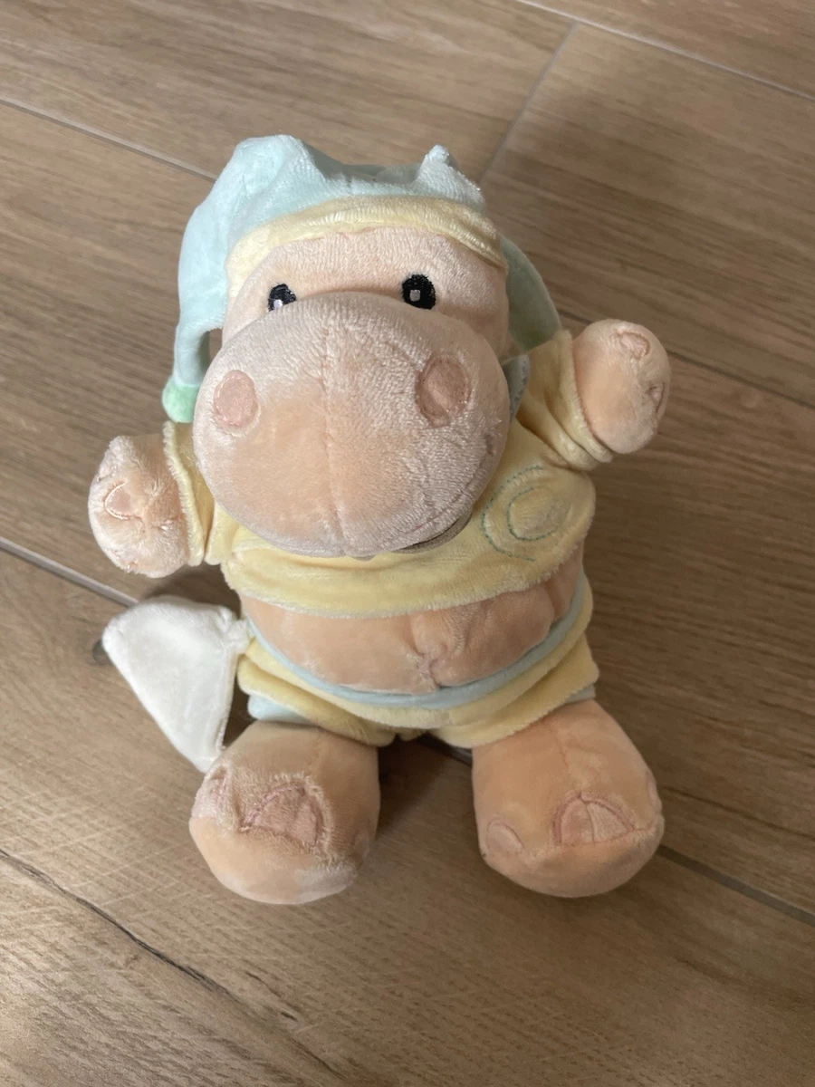 Peluche hippopotame jaune 40 cm Baby Nat destockage soldes
