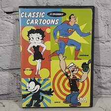 Classic Cartoons DVD, 2005, 12-Episodes Superman Betty Boop Popeye