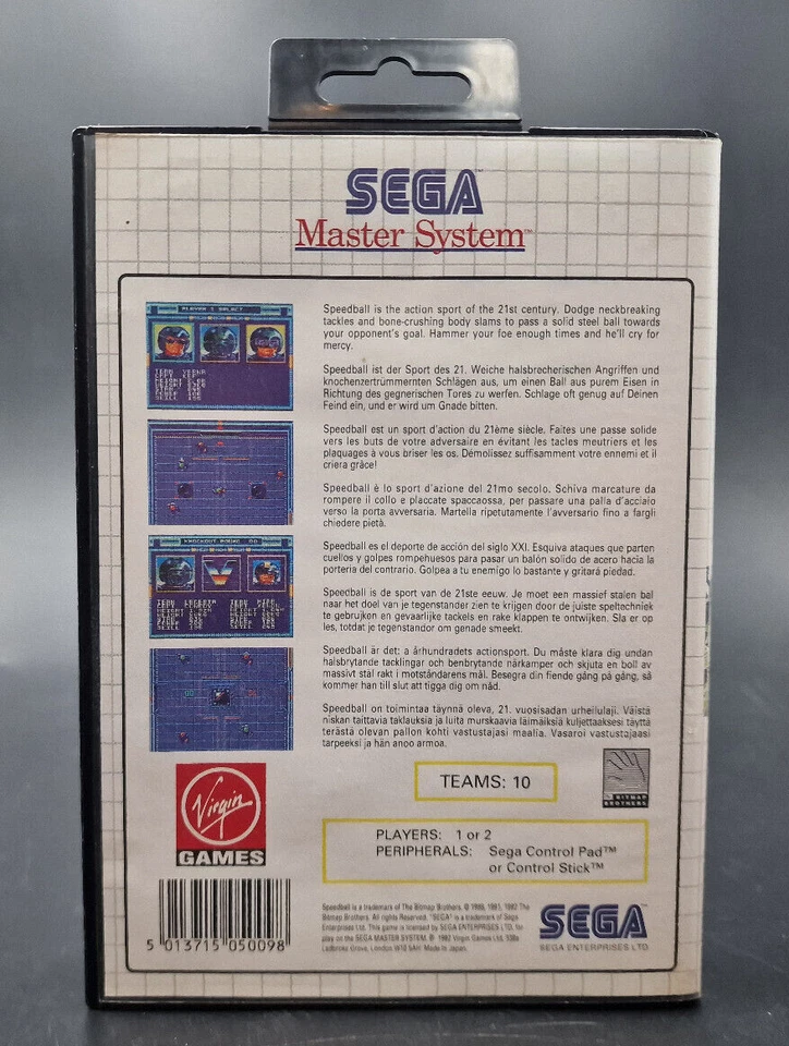 Speedball - SEGA Master System MS - Complet CIB - PAL - Très Bon Etat - Photo 2/4