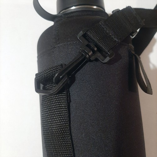 BUZIO 64oz. Insulated Stainless Steel Water Bottle Black w/ pro carrying pouch - Picture 5 of 8