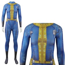 Fallout Vault Suit Cosplay Jumpsuit 111 Bodysuit Costume Adult Kids Halloween