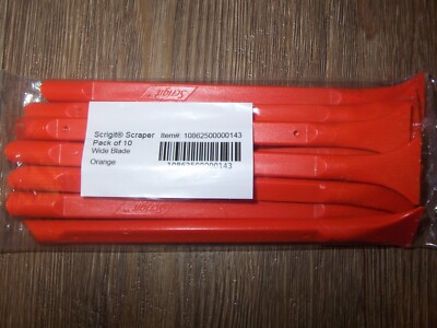 NEW 10 Pack SCRIGIT 6'' No Scratch Plastic Scraper Tool w/ Flat & Round Tip Ends